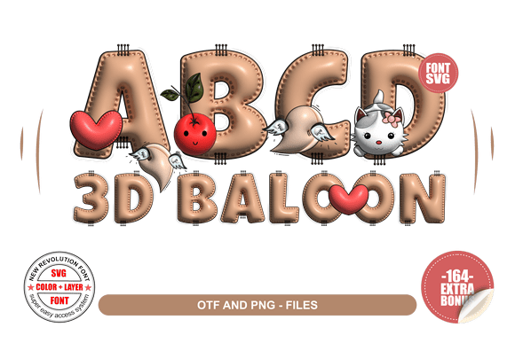 3D Baloon Font for Business