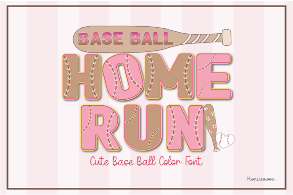 Baseball Home Run Font: A Playful Typeface for Creative Makers