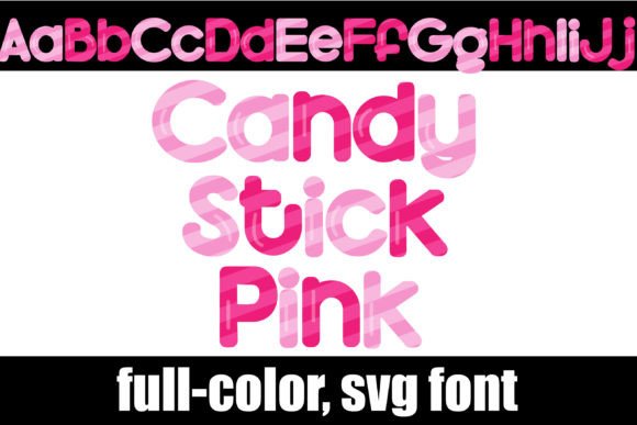 Candy Stick Pink Font for Creative Design