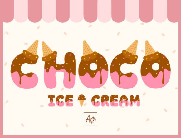 Chocolate Ice Cream Font