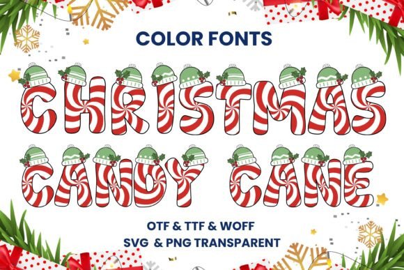 Christmas Candy Cane Font for Business