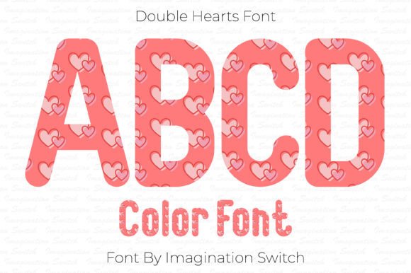 Double Hearts: A Colorful Typographic Statement