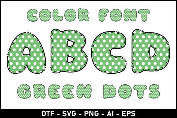 Green Dots Font for Creative Publishing