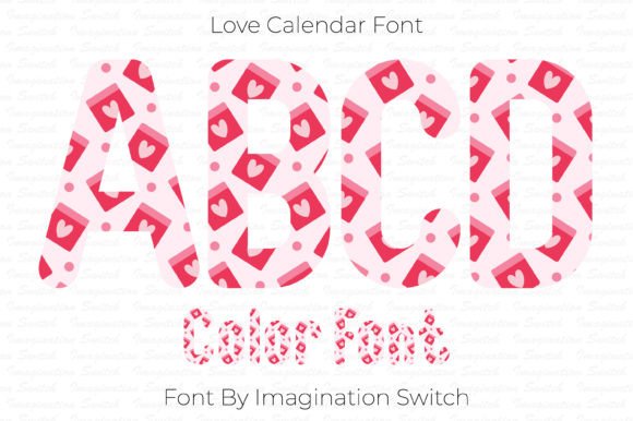 Love Calendar: A Colorful Font for Creative Projects