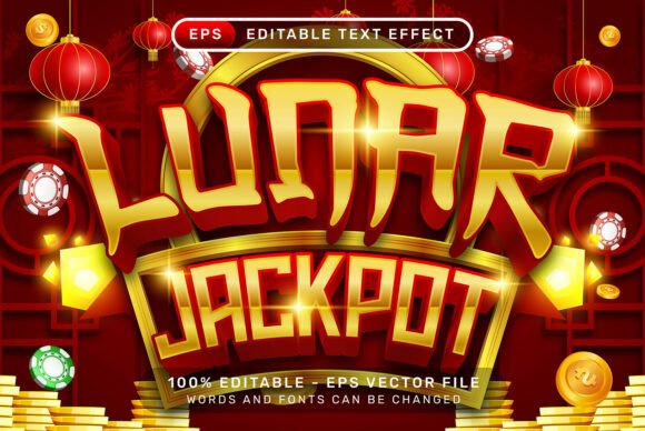 Lunar Jackpot 3D Text Effect: A Bold Design Statement