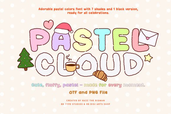 Pastel Cloud Font for Web Design