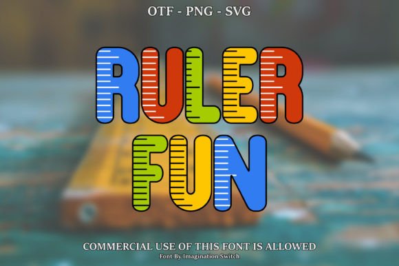 Ruler Fun: A Colorful Font for Creative Projects