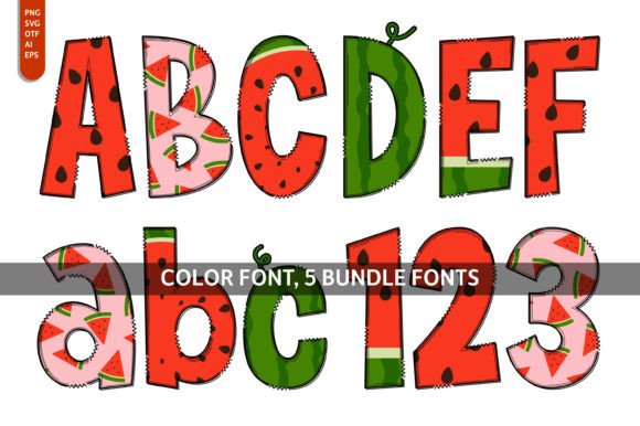 Super Watermelon Bundle: A Color Font That Adds Flavor to Digital Design
