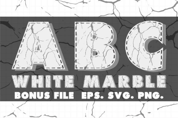 White Marble Font for Elegant Design