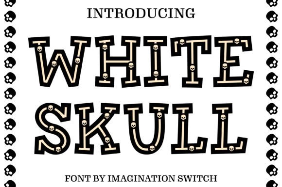White Skull Font for Creative Projects